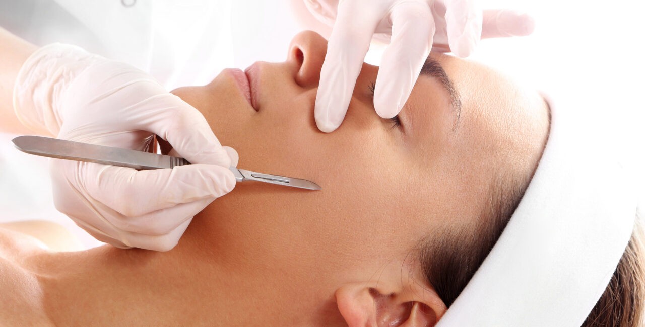 dermaplaning patient